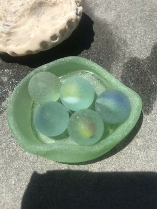 Surf Tumbled Sea Glass Melted Frosty