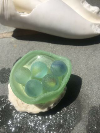 Surf Tumbled Sea Glass Melted Frosty 4