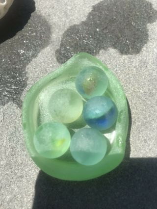 Surf Tumbled Sea Glass Melted Frosty 5