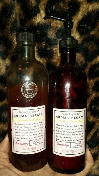 Rare Bath Body Aromatherapy Jasmine Vanilla Sensual Wash,  Soothing Lotion