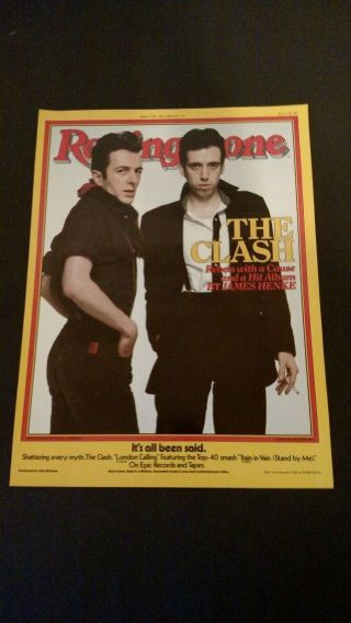 The Clash " London Calling " (1980) Rare Print Promo Poster Ad