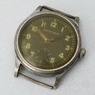 Rare Vintage Ww2 Swiss Military Watch Glycine Dh Cal.  1130 For Wehrmacht 1940s