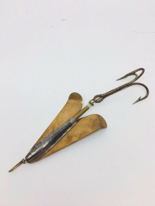 Large Rare Vintage Antique Early 1800’s Alcock Arrow Head Spinner Fishing Lure 2