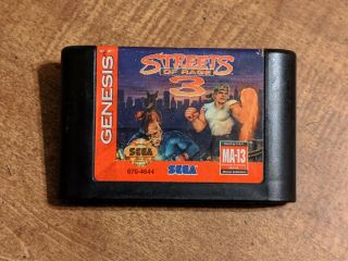 Streets Of Rage 3 Sega Genesis Game Authentic Rare