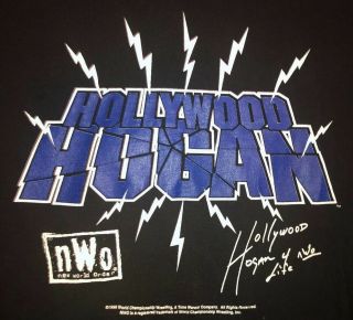 Rare Vintage 1998 Nwo Hollywood Hulk Hogan Shirt Wrestling Wcw Wwe Wwf Ecw