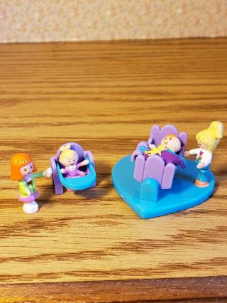 Rare 1996 Polly Pocket Bluebird Toys Complete Baby Friends Playset