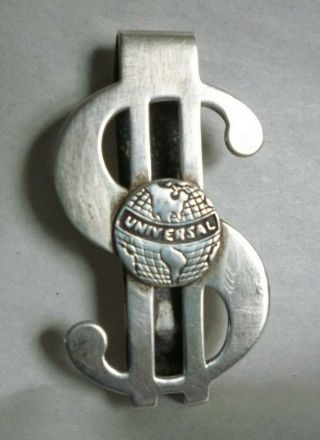 Rare Universal Studios Souvenir Vintage Sterling Silver Dollar Sign Money Clip