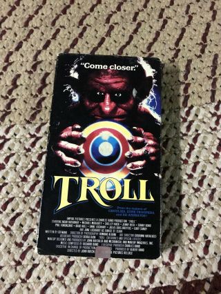 Troll Vhs Rare Horror Vestron Video Charles Band 2 Cult Classic B Movie Oop