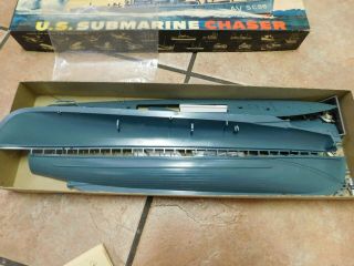 Rare ITC Model Craft U.  S.  Submarine Chaser Motorized Model Kit 3682 2