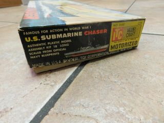 Rare ITC Model Craft U.  S.  Submarine Chaser Motorized Model Kit 3682 5