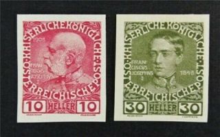 Nystamps Austria Stamp 115.  119a Og H Imperf Rare