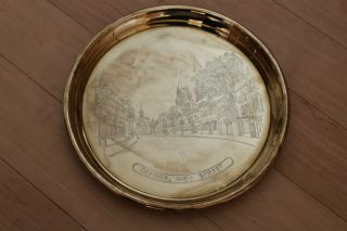 Vintage Brass Tray / Plate.  Oxford,  High Street.  Rare.