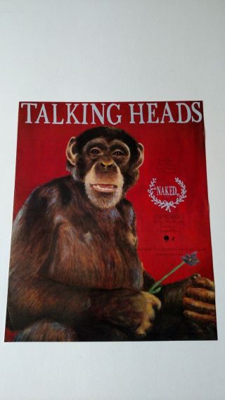 Talking Heads " Naked " (1988) Rare Print Promo Poster Ad