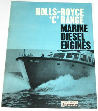 V Rare Rolls Royce Diesels Marine C Range Uk Brochure 1963 - Nr