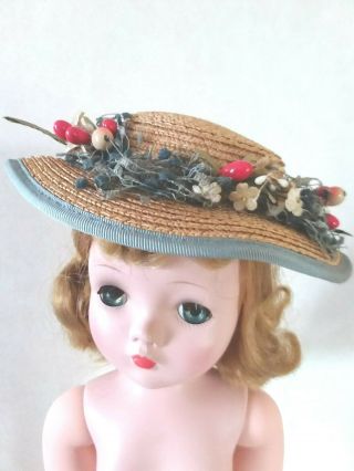 Rare And Lovely 1950s Cissy Blue Hat With Embellishments