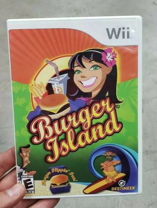 Burger Island (nintendo Wii,  2009) Rare Complete Cib