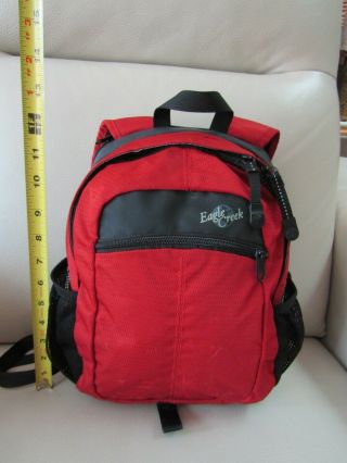 Vintage Eagle Creek Backpack/daypack Red Small 12 " X 9 " Rare