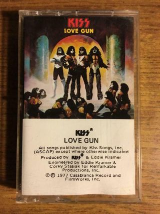 Kiss Love Gun Vintage Rare Cassette Tape Late Nite Bargain