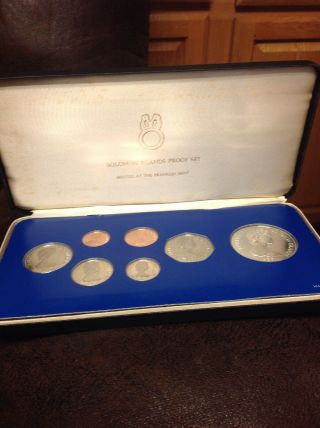 Rare Solomon Islands Proof 7 Coin Set 1977 Morgan Us Bullion Silver