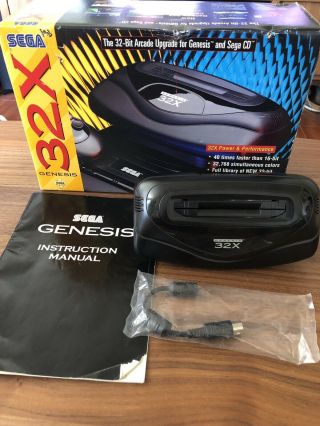 Sega Genesis 32x Upgrade For Sega Genesis Console Box Rare