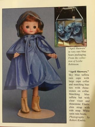 Rare Betsy McCall Blue April Showers Raincoat Cape 1958 8 