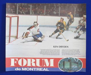 Ken Dryden Hof Canadiens Rare 1971 - 72 Forum De Montreal 14x16 Rc Photo/poster