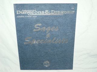 Ad&d 2nd Edition Accessory - Sages & Specialists (rare - And Exc, )