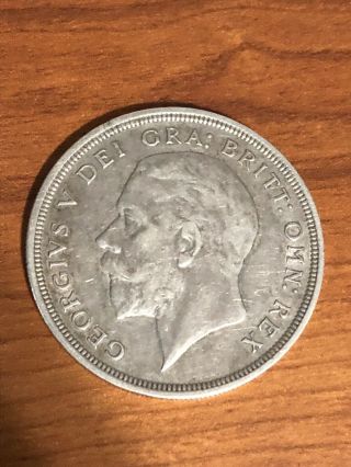 1928 Great Britain George V Silver Wreath Crown Coin UK Rare Year 2