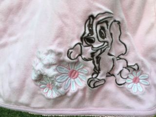 Disney Baby Blanket Pink Lady And The Tramp Rare