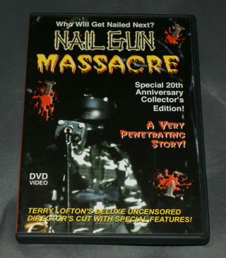 Nail Gun Massacre (dvd,  2005) Rare Oop Directors Cut Print Sleaze