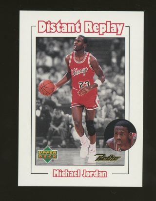 1999 - 2000 Ud Upper Deck Retro Distant Replay Insert Michael Jordan Bulls Rare Sp