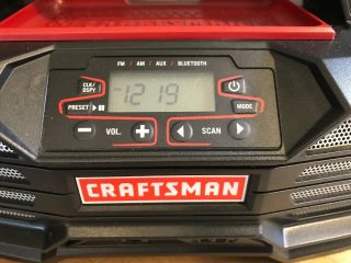 Craftsman 19.  2 AM/FM Radio Bluetooth Battery Charger USB Aux 315.  EL2200 Rare 8