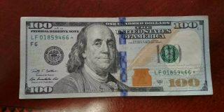$100 Hundred Dollar Bill Star Note 2009a Very Rare Lf Atlanta Low Number Au