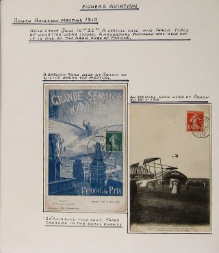 Rare Aviation Postcards (2),  France,  Rouen Aviation Meeting,  1910.