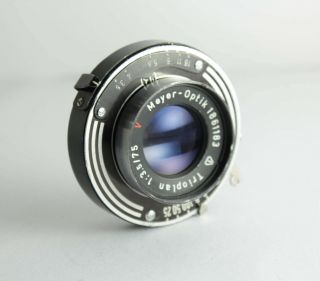 ultra rare Meyer - Optik Gorlitz TRIOPLAN F/3,  5 75mm Lens w/ shutter 3,  5/75 bokeh 2