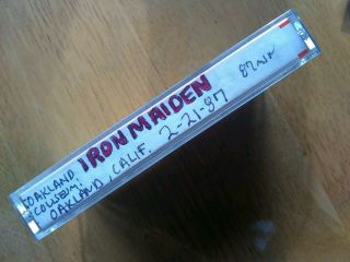 Vtg Iron Maiden Rare 1987 Live Audio Cassette Tape: Oakland,  Ca.  2/21/87