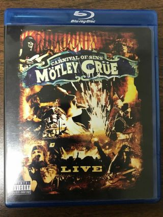 Motley Crue: Carnival Of Sins Live (blu - Ray,  2008) Rare & Oop Like New/free Ship