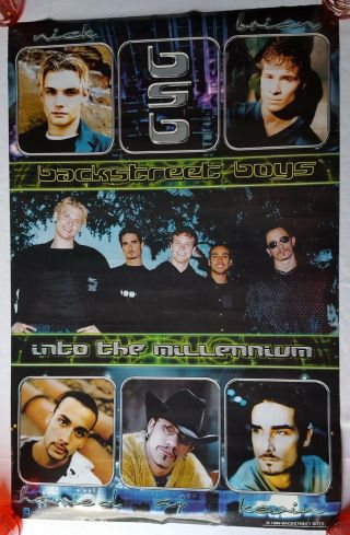 Rare.  Vintage Backstreet Boys Into The Millenium Poster 22x34 " Pop Music (1999)