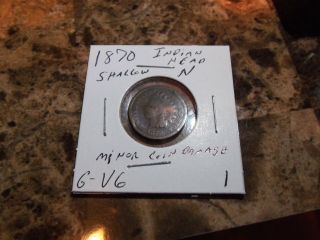 Very Rare 1870 Indian Head Penny With A Shallow N