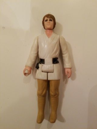 Vintage Star Wars Action Figure Luke Skywalker Farmboy Brown Hair Variant Rare