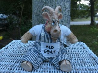 Rare Vintage Russ Berrie Kathleen Kelly Critter Factory Old Goat Country Folks