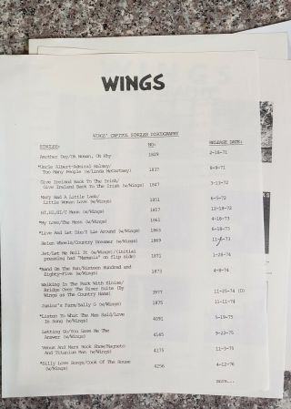 Paul McCartney ' Wings Greatest ' 1978 Press Kit Rare Beatles Memorabilia 2
