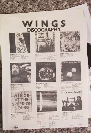 Paul McCartney ' Wings Greatest ' 1978 Press Kit Rare Beatles Memorabilia 3