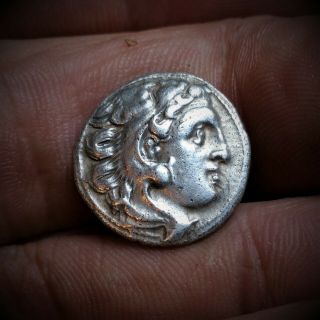 Macedonian Kingdom Alexander Iii 336 - 323 Bc.  Ar Drachm Colophon Rare.