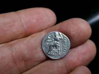 Macedonian Kingdom Alexander III 336 - 323 BC.  AR Drachm Colophon Rare. 7