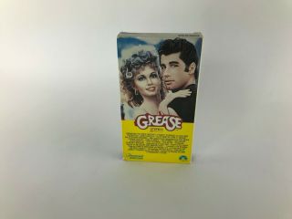 Grease VHS 1108 Paramount 1982 - Rare Vintage Yellow Sleeve 3