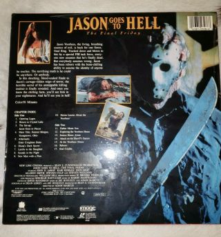 Rare JASON GOES TO HELL: THE FINAL FRIDAY LaserDisc UNRATED DIRECTOR ' S CUT 8