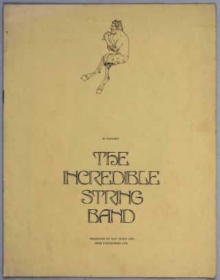 Incredible String Band - Rare Vintage 1968 Uk Concert Tour Program