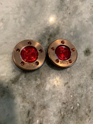 2 30 Gram Copper/red Circle T Weights - Rare Edition