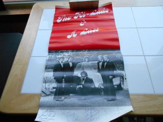 Rare Vintage The Hi Lads & A Lass Signed By The Band Music Poster 60s ?